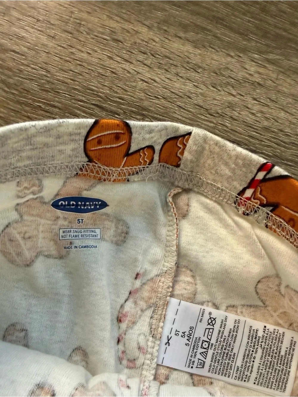 Old Navy 100% Cotton PJ Pants 2-PACK Gingerbread & Candy Cane